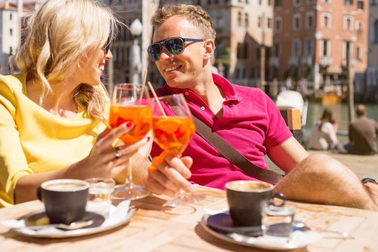 Degustando dei vini a Venezia